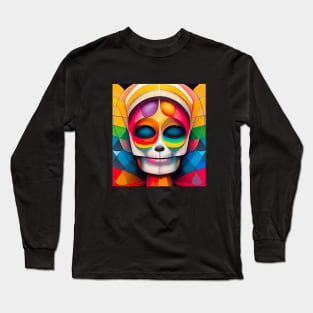 Sugar Skull Rainbow God Painting Long Sleeve T-Shirt